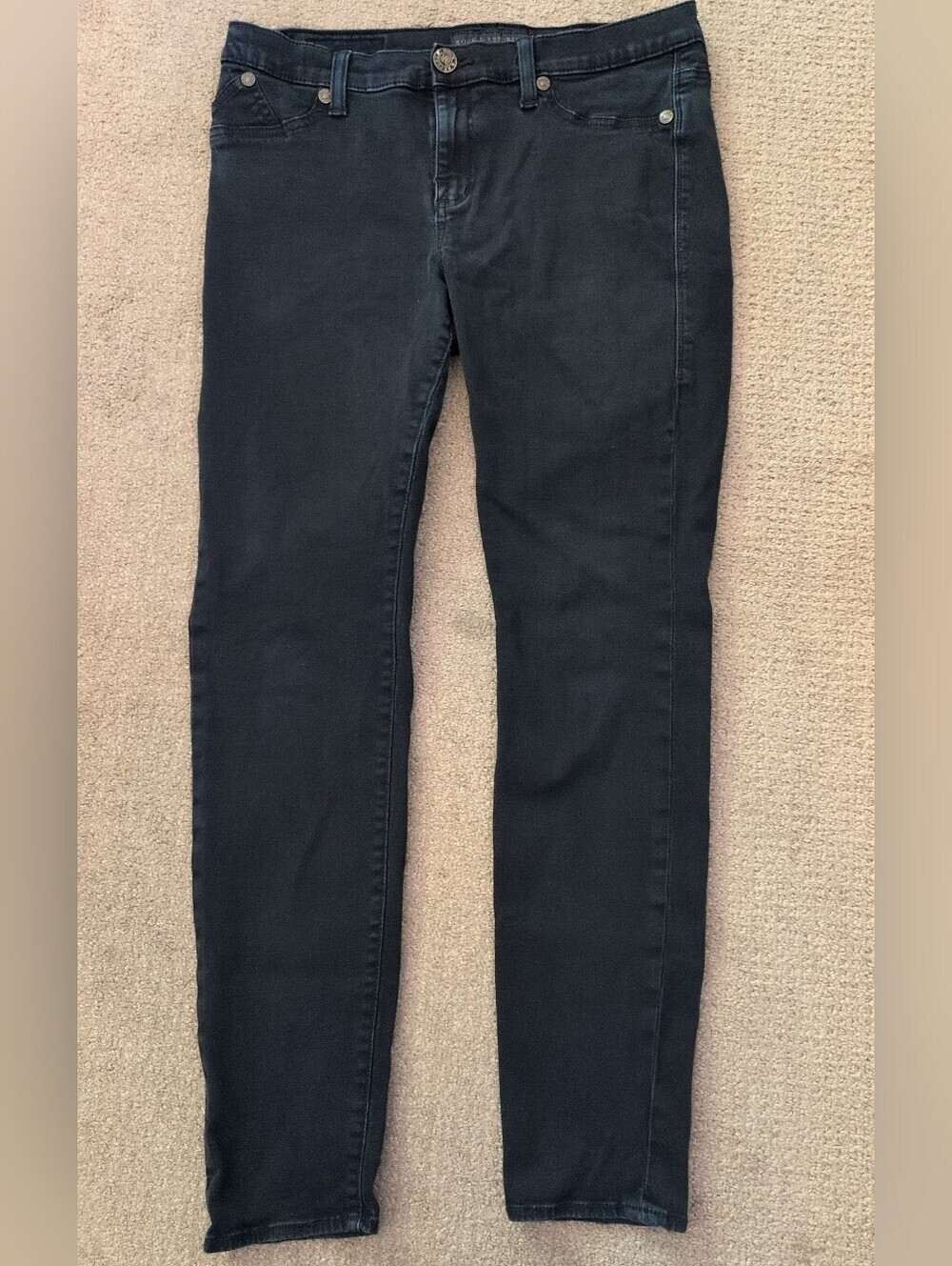 Rock & Republic Gold Button Black High Waist Skinny Jeans/ Denim - Picture 1 of 7